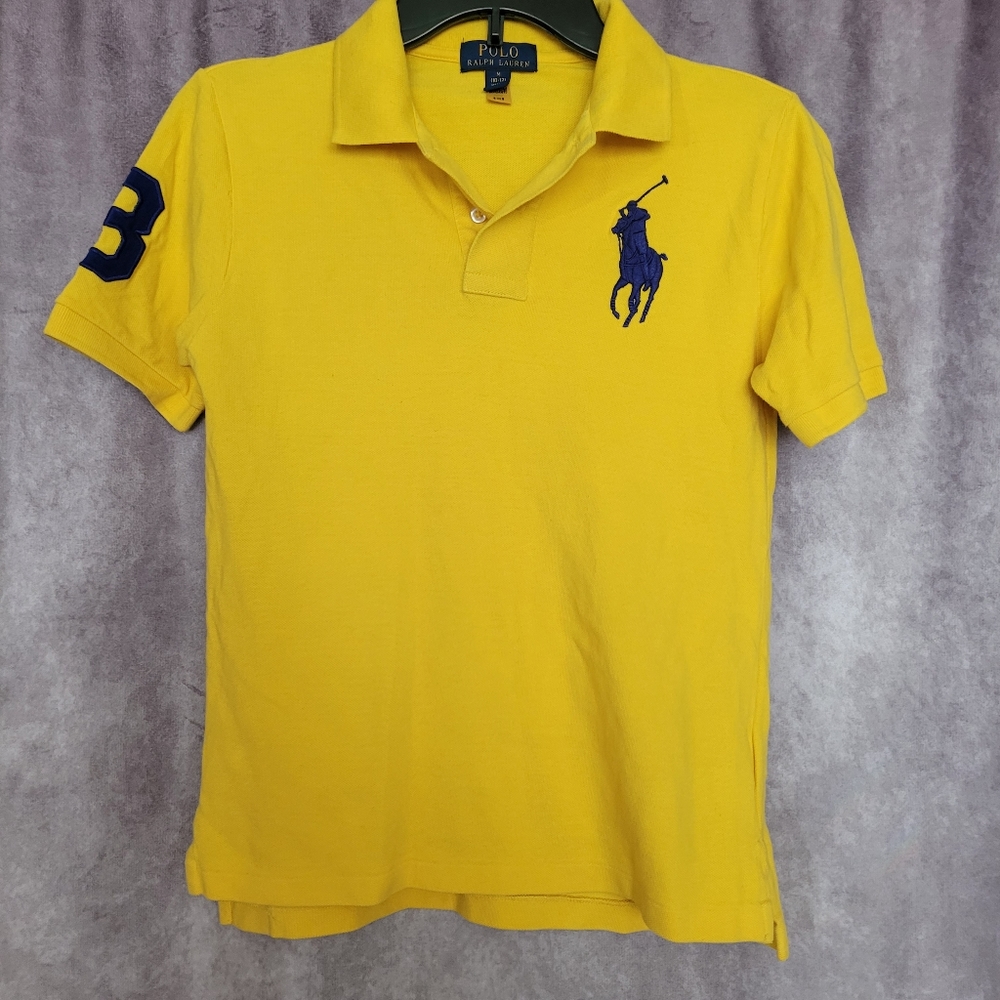 Polo Ralph Lauren Boys Yellow Polo Shirt. Size 10-12.